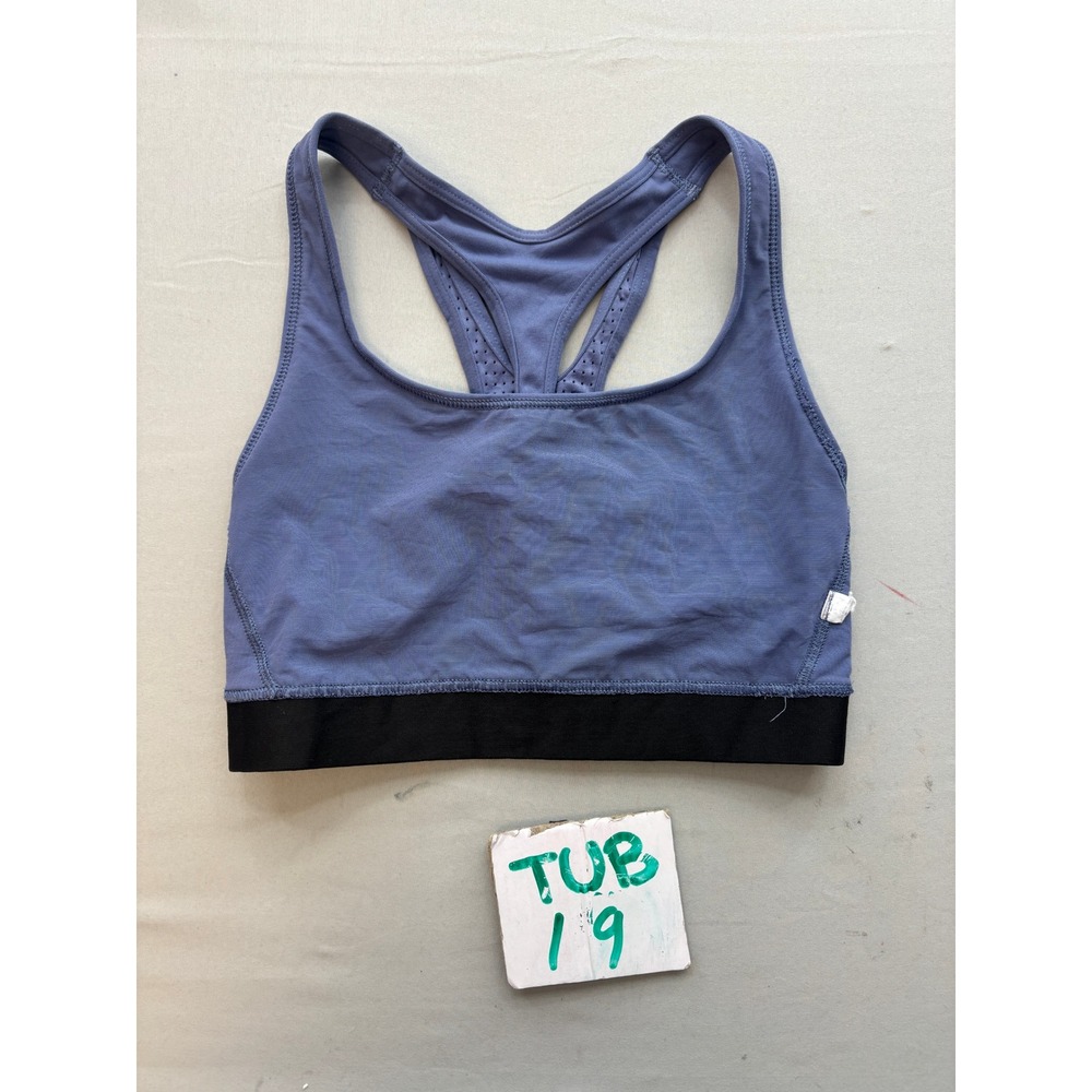 Victoria Sport Racerback Sports Bra Blue Purple Logo Activewear Small
